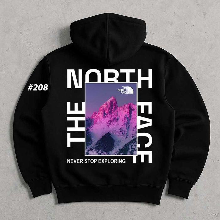 Черная кофта ТНФ — Cotton 100% — Худи The North Face PinkBox Чорне