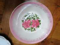 Saladeira Taça com Rosas Fábrica Louça de Sacavém