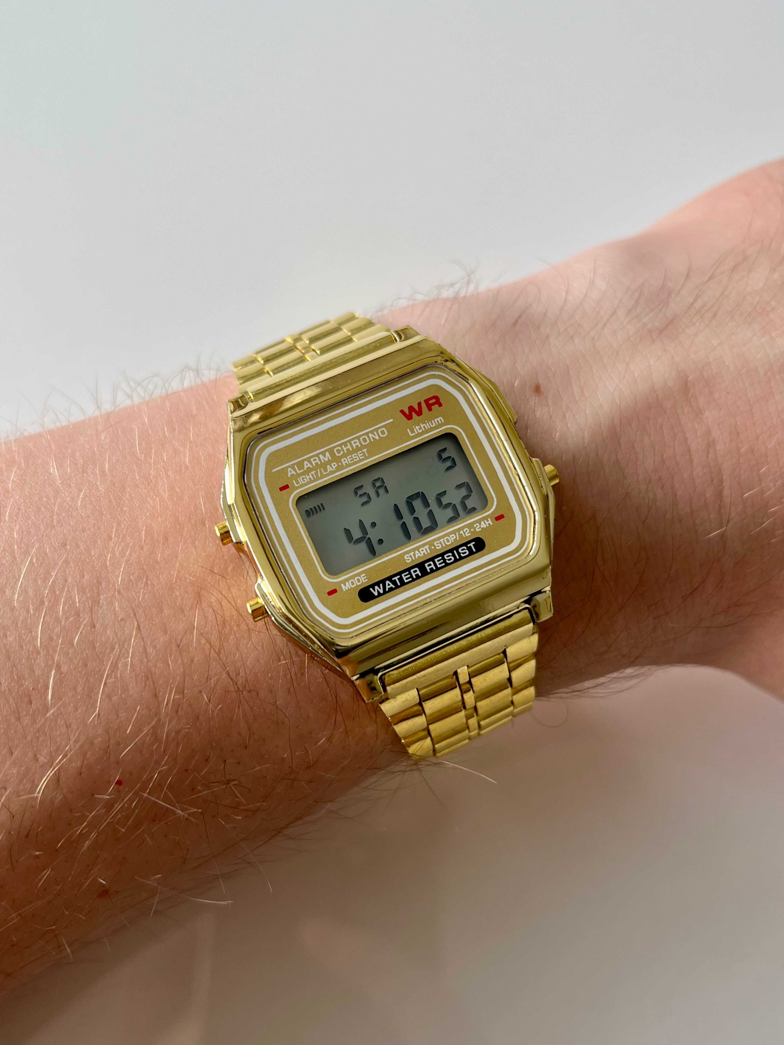 NOWY Złoty Zegarek Vintage w stylu Casio