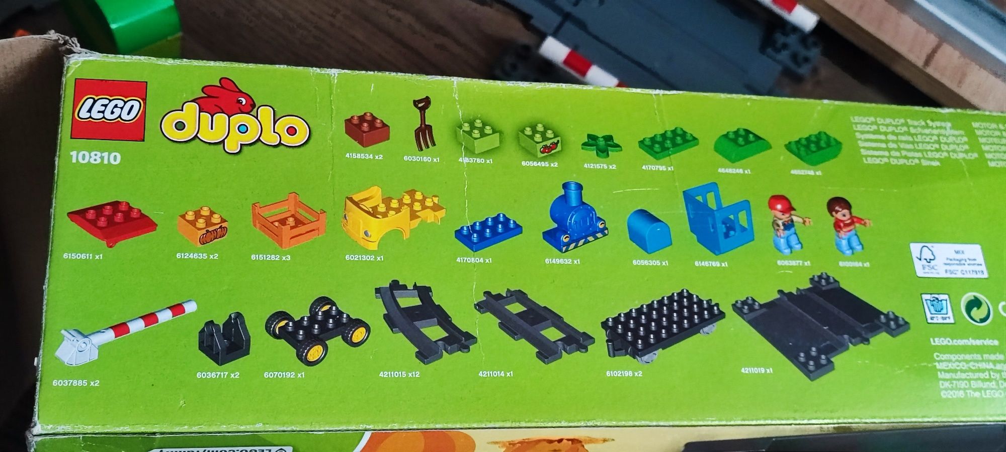 LEGO Duplo 10810 Lokomotywa tory kolejowe klocki przejazd 2-5