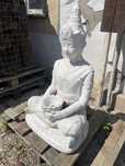 DUŻY BUDDA ZDOBIONY Rzeźba Betonowa Buddha Figurka Ogrodowa Posąg