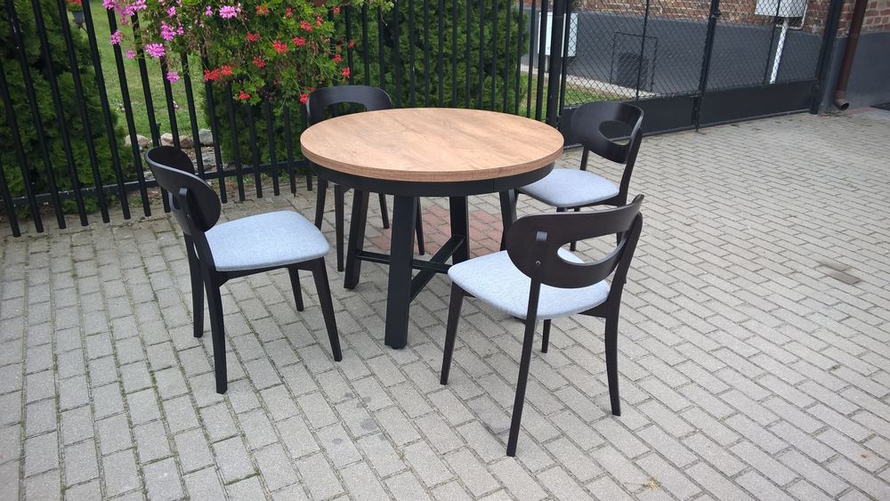 Stół okrągły jadalnia salon