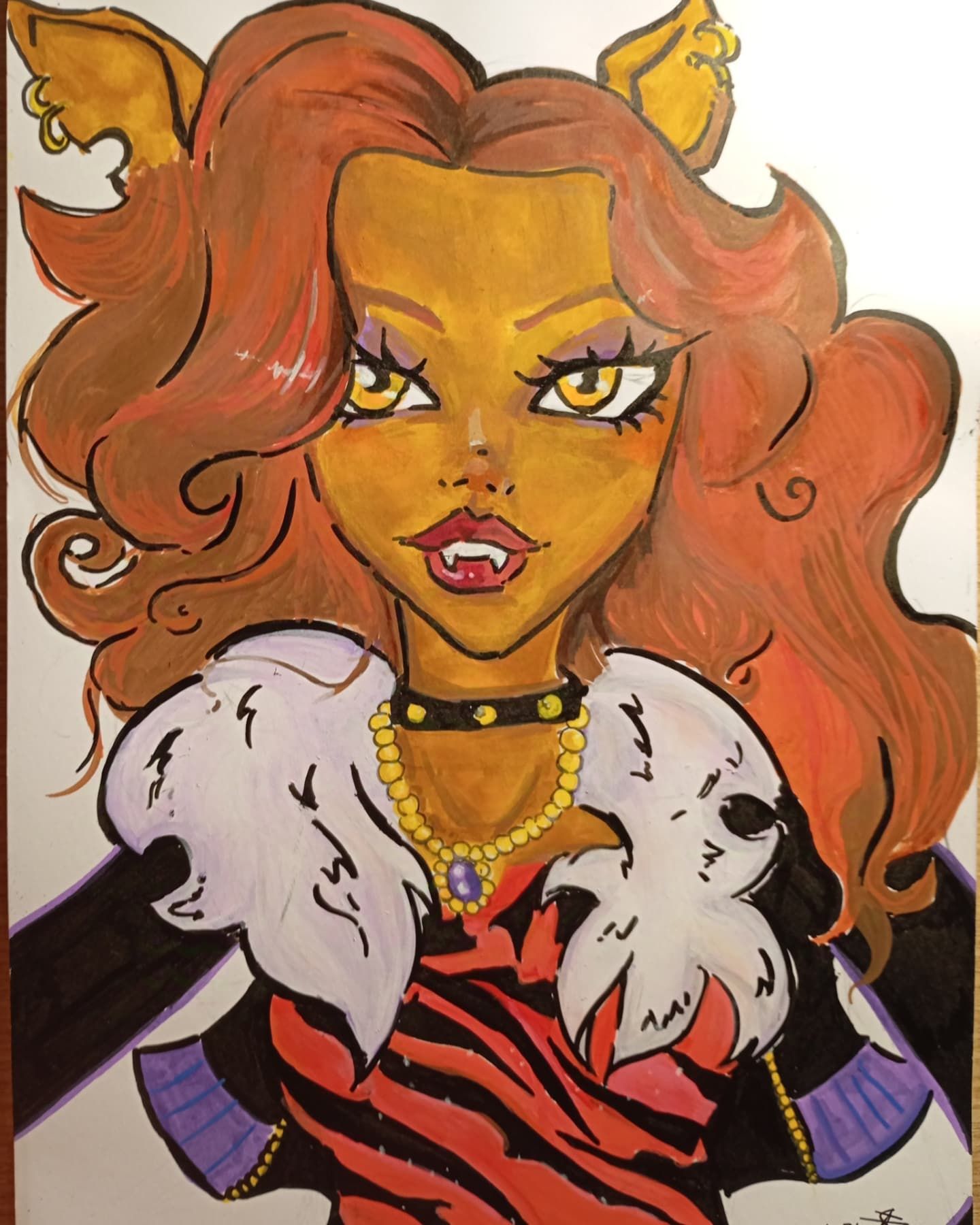 Desenho da Clawdeen de Monster high