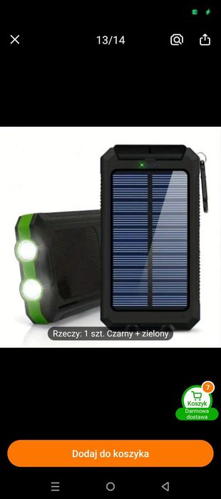 Powerbank solarny Nowy