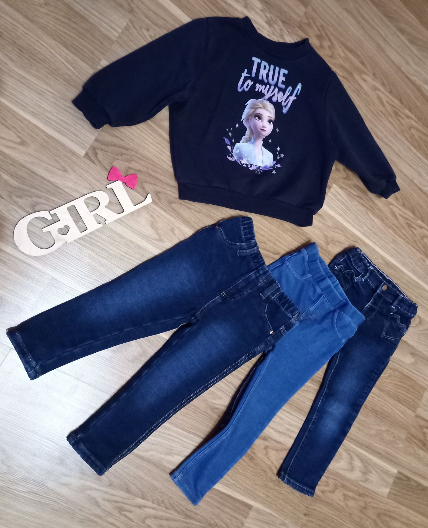 Набор вещей на девочку 2 года, 92 размер, свитер, свитшот,джинсы