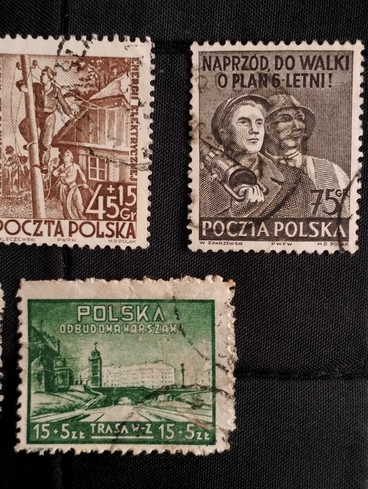 Znaczki Polska, Plan 6-letni, Warszawa, 1950, 1951, 1952