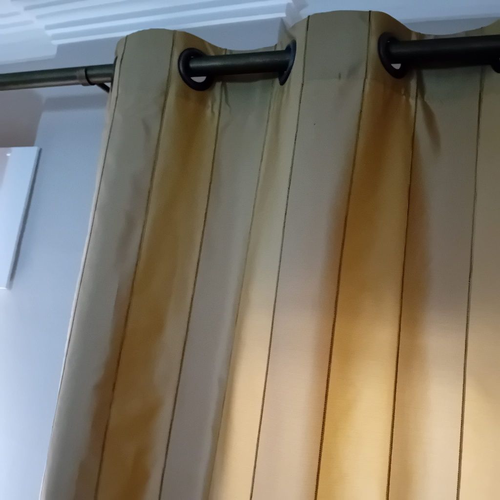 Excelentes Cortinados, shatung de seda Sala