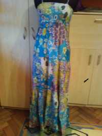 sukienka maxi  z gumkami plażowa/ bawełna XS/S/M