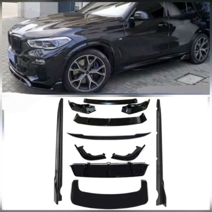 Комплект обвісів на BMW X5 G05 диффузор спойлер губа  сплиттер сплiтер