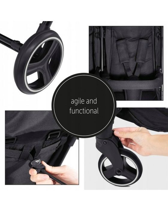 Дитяча прогулянкова коляска для двійні Hauck Uptown Duo,чорна подвійна