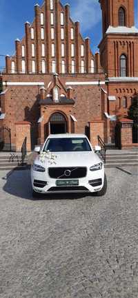 Auto do ślubu Volvo XC90 białe  Mława,Działdowo, Żuromin,Przas