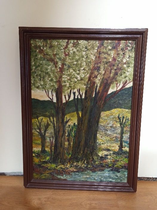 3 Quadros oleo 1 guache originais Alfredo R Ayres Pereira