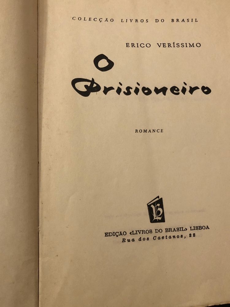 O Prisioneiro | Erico Veríssimo (s.d) Edição Livros do Brasil
