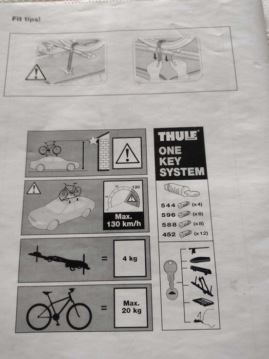 Dois Porta-bicicletas Thule ProRide 591018 + Thule One Key System