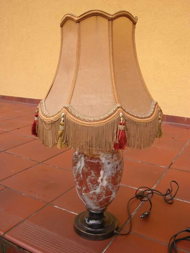 kolekcjonerska stara lampka - lampa marmurkowa