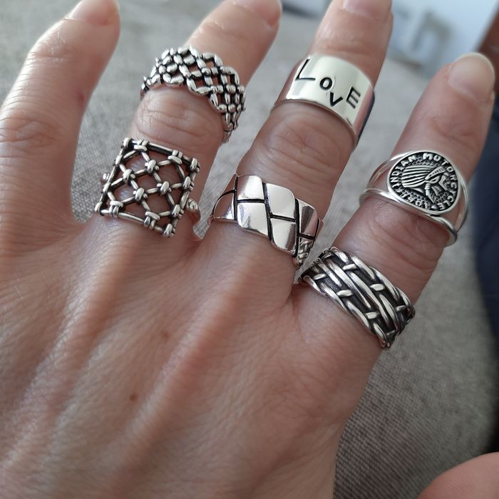 Anéis e pulseira prata S925 NOVOS