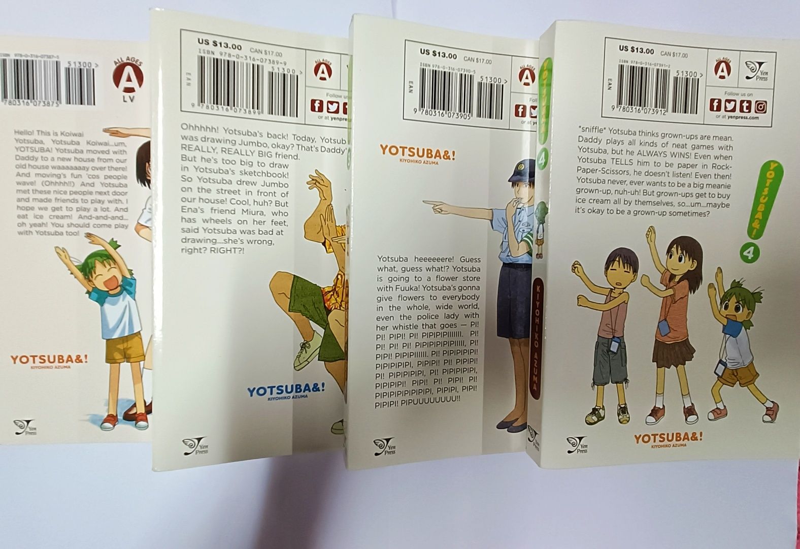 Yotsuba 1-4 manga ing