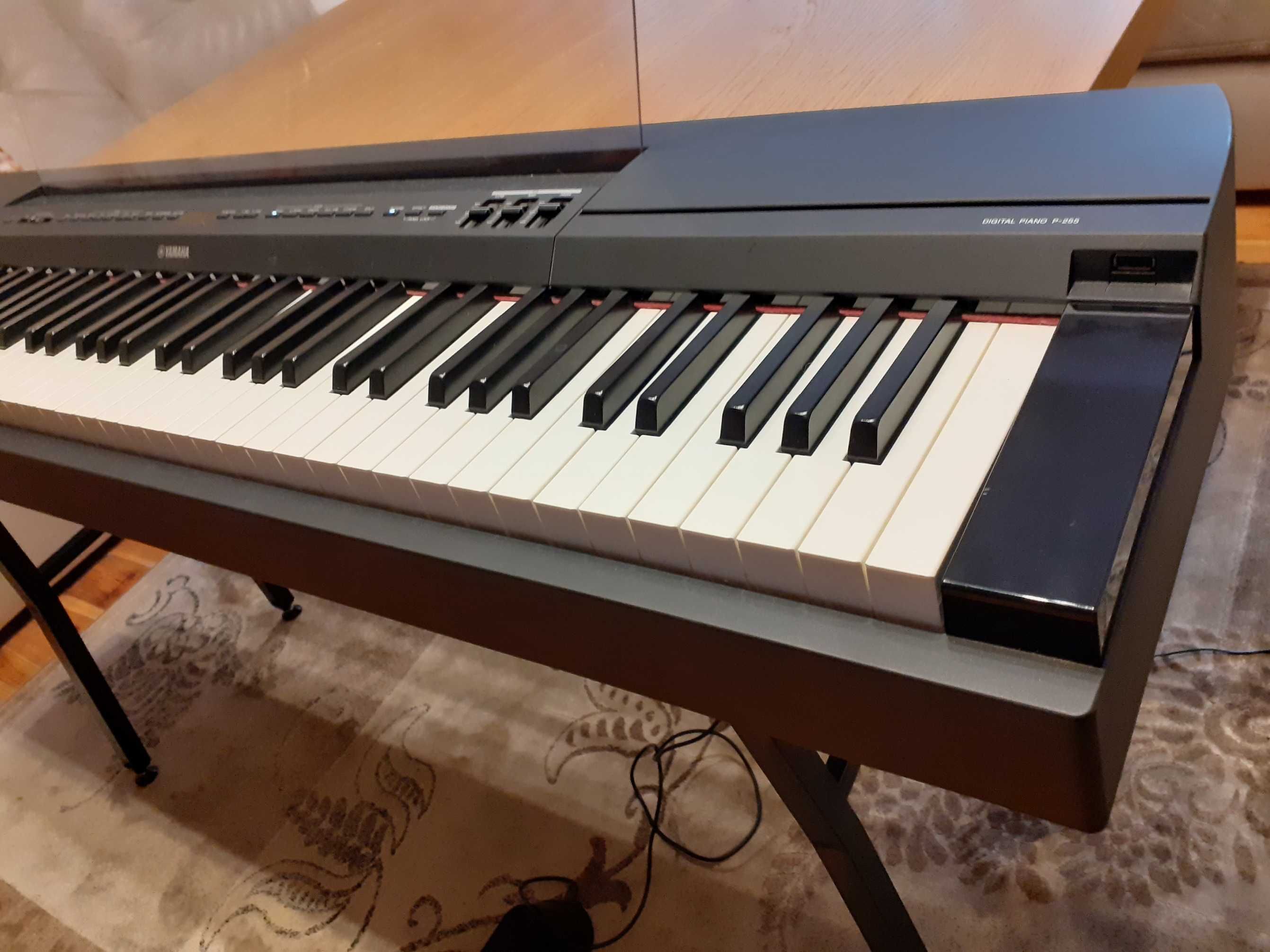 Stage piano Yamaha P-255 + statyw + sustain FC4