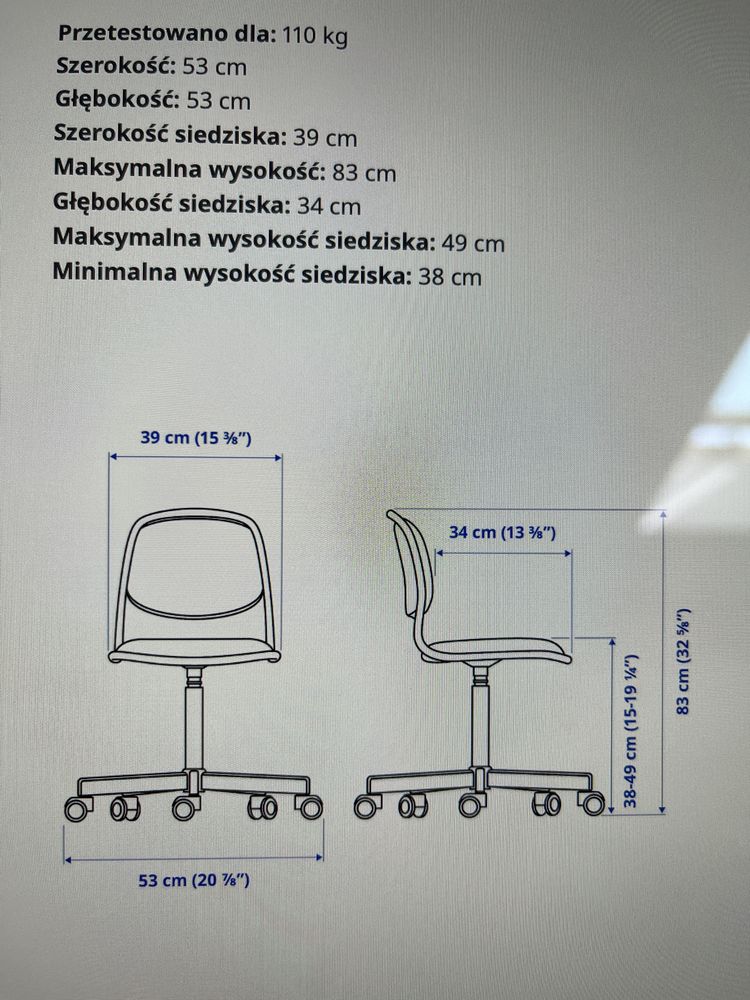 Fotelik do biurka dla dziecka