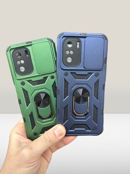Противоударный чехол Camera Ring для Poco F3 / Mi 11i / Redmi K40