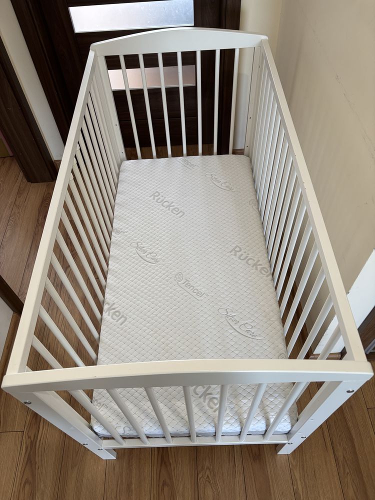 Łóżeczko 60x120 + materac rucken