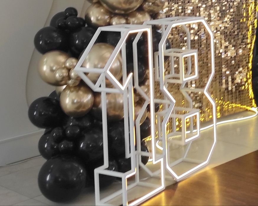 Cyfry 18 liczby 18 LED ledon wynajem