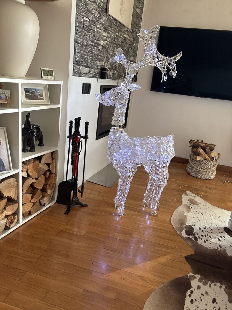Reina de natal decoraçao que meche a cabeça