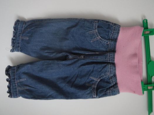 MotherCare spodnie jeansowe przejściowe 6-9 miesięcy