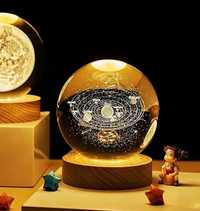 Подарунок дитині світильник- нічник "Кришталева Куля" Сонячна система