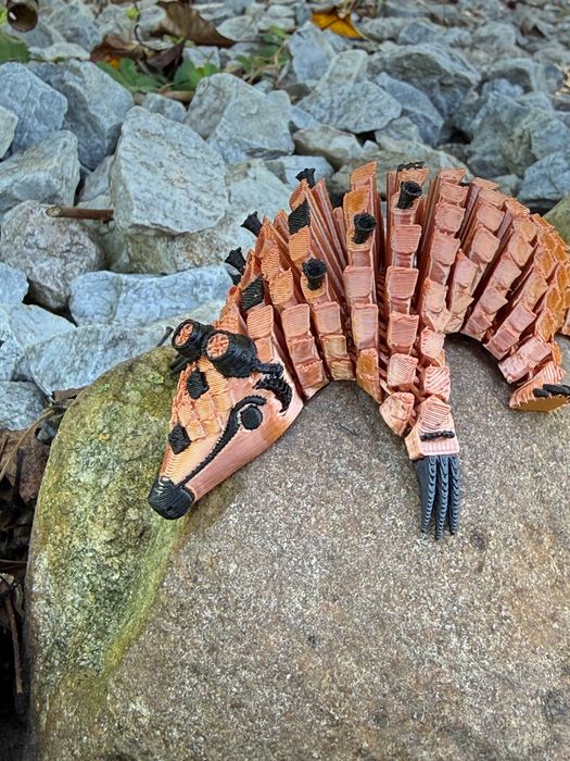Łuskowiec Steampunk 3D – segmentowy mechaniczny strażnik epoki pary