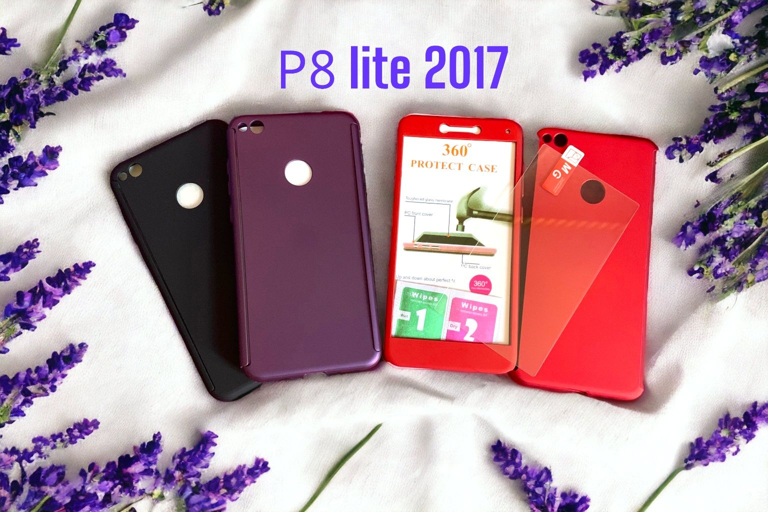 SALE! Чехол подвійний 360⁰ зі склом на Redmi 9, Samsung a12, Huawei ін