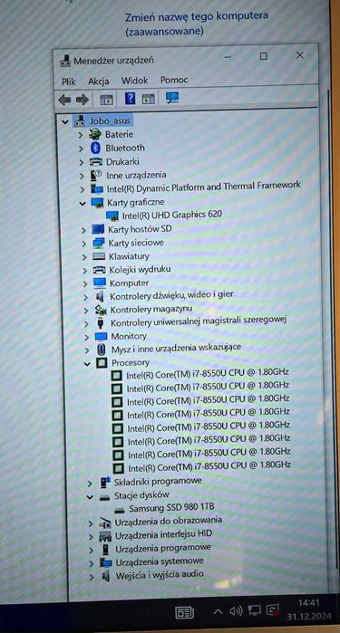 Komputer Mini PC Asus i7-8550U 8GB, SSD 1TB Samsung 980, Windows 10