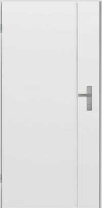 Drzwi stalowe aplikacja/intarsja inox UA - 07