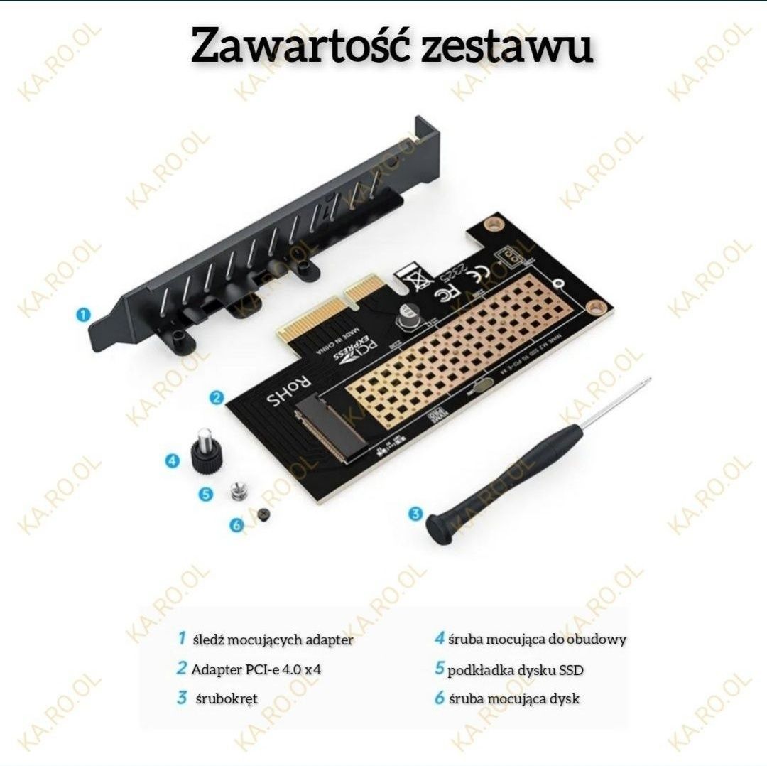 Adapter dysku m.2 nvme SSD pci-e