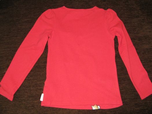 Koszulka/bluzka z długim rekawem H&M, czerwona, rozm. 122/128