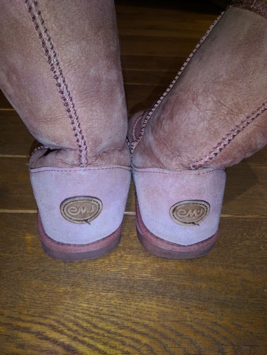 Buty EMU różowe, rozmiar 40/41, 26cm, mało używane.