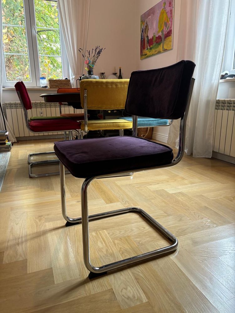 Krzesła Mid-Century DUTCH DESIGN niebieskie