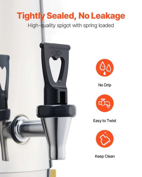 Диспенсер для гарячих напоїв VEVOR Диспенсер для гарячих напоїв (13 л)