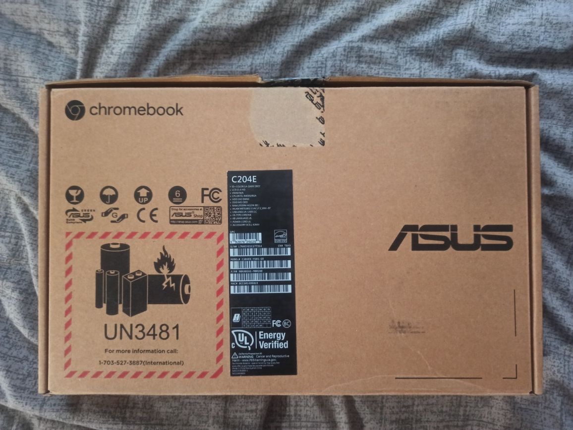 Chromebook Asus C204E 11,6 N4000 4gb DDR4 16gb ssd Play Market