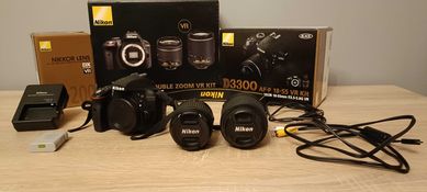 Nikon D3300 + 2 obiektywy (przebieg 3769)