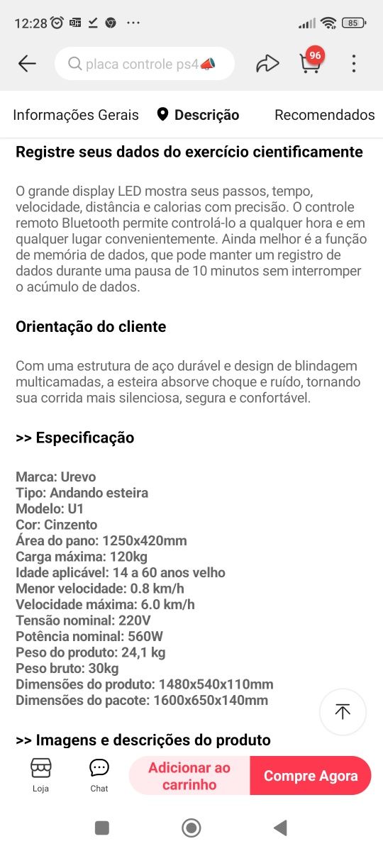 Passadeira elétrica Xiaomi Novo na Caixa