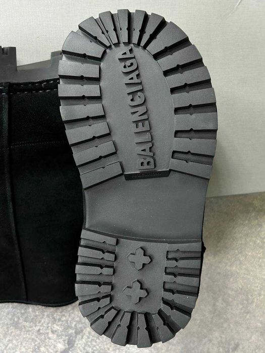 BALENCIAGA ALASKA High Fur Boots black ботинки чоботи чорні сапожки