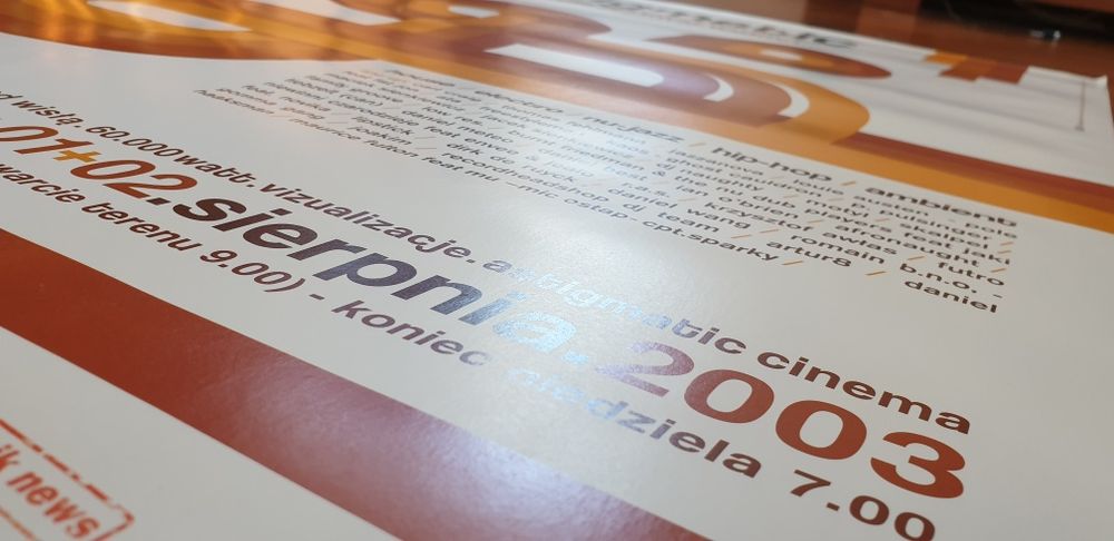 Plakat festiwalu Astigmatic z 2003 r.