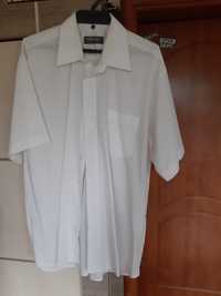 Koszula biala wólczanka vintage 43 krótki rękaw boho oryginalna prl dz