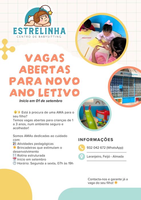 Creche serviços de ama