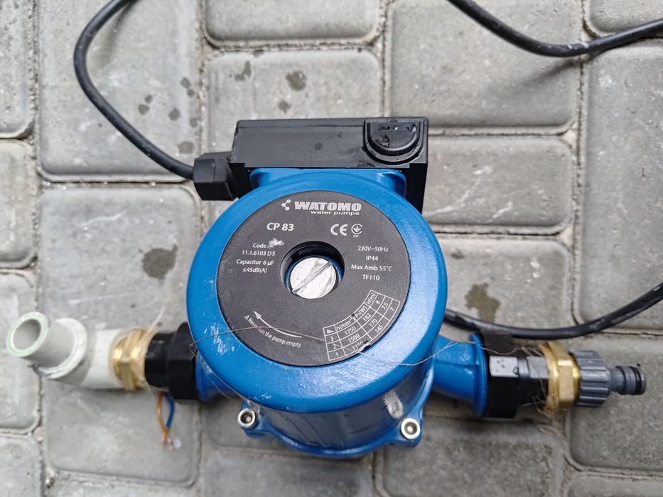 Циркуляційний насос Напір 8м продуктивність 6,9куб.м.Watomo CP83 180мм