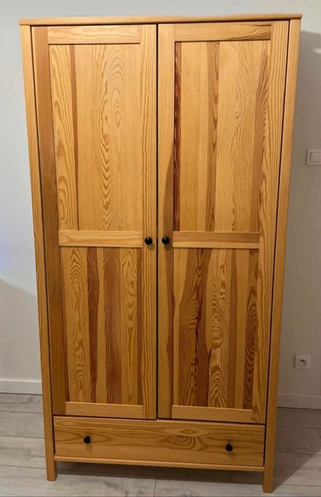 Szafa ubraniowa, dwudrzwiowa, sosna, lite drewno, Meble Doktór