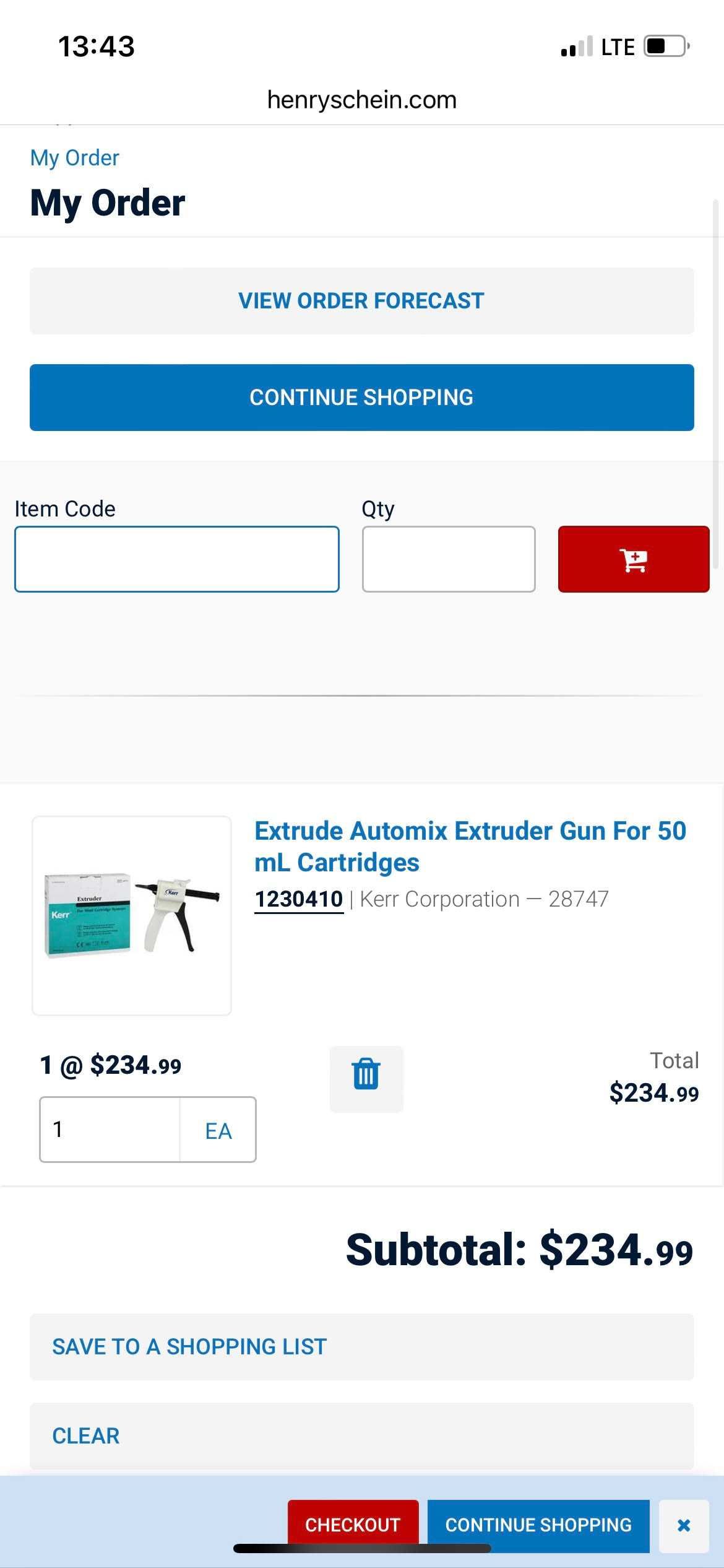 Пістолет-диспенсер Kerr Automix Extruder Gun for 50ml cartridges