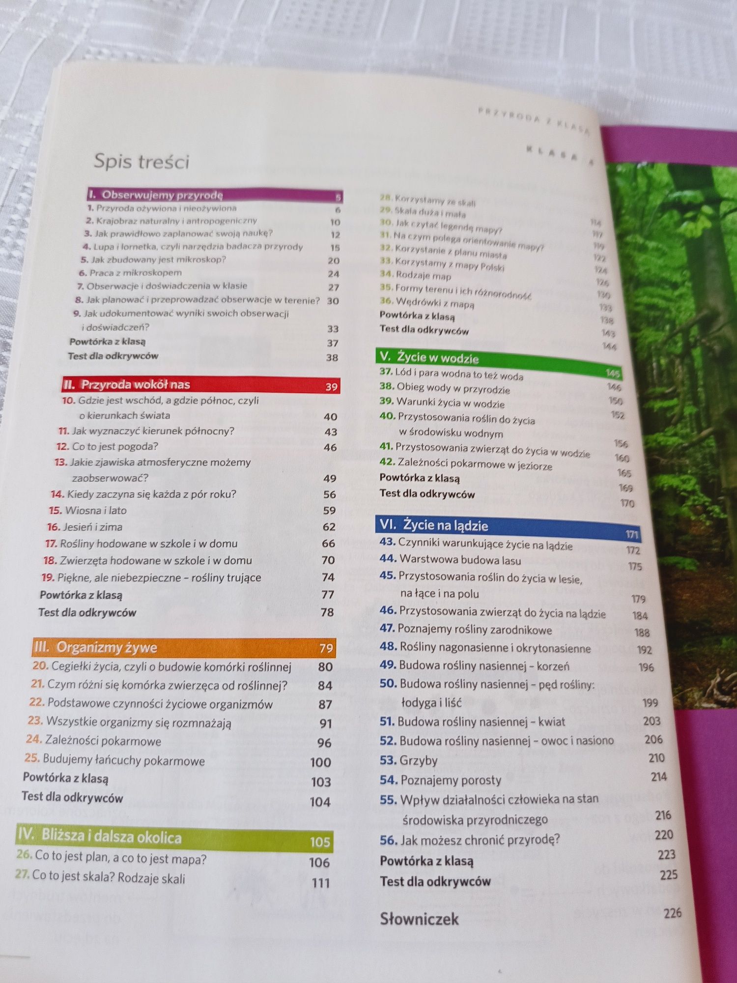 Podręcznik "Przyroda z klasą", klasa 4, szkoła podstawowa