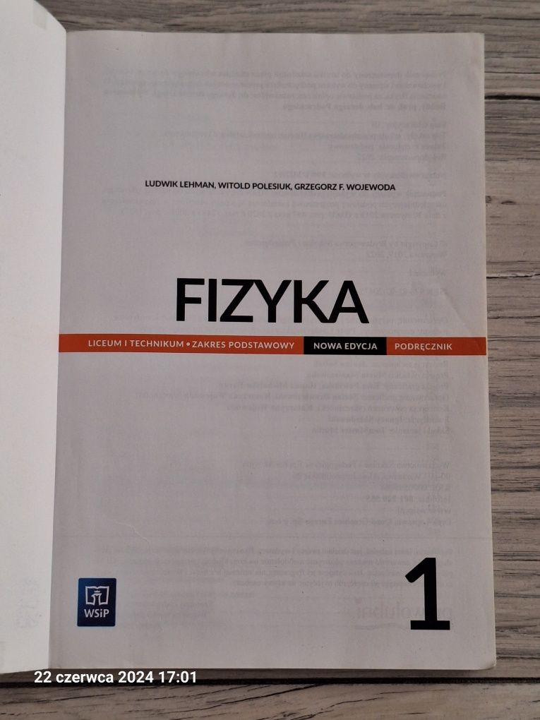 Fizyka kl 1 liceum i technikum
